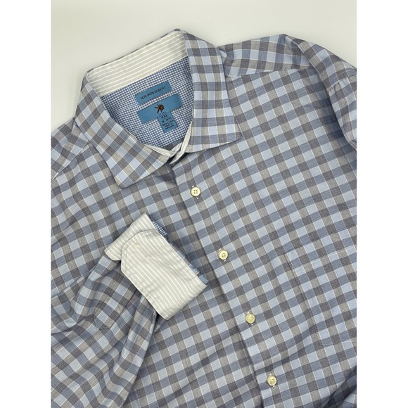Egara Non Iron Slim Fit XXL Mens Long Sleeve Checkered Shirt - Picture 1 of 7